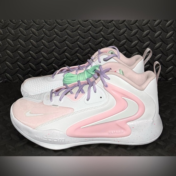 Nike Air Zoom HyperSet SE IC White Artic‎ Pink Volleyball Shoes Mens Size 12 main image 5